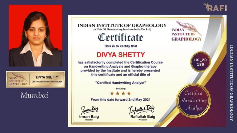Grapho Certificate
